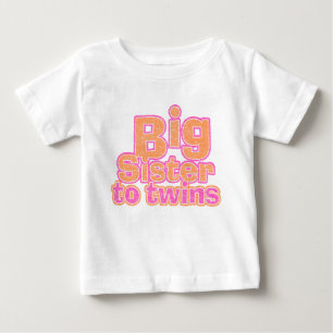 Big Sister to Twins Baby T-Shirt
