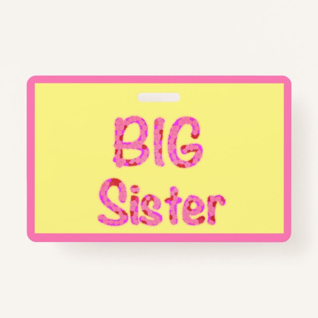 Big Sister Typography Badge (Front)