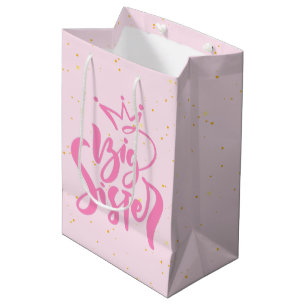 Big Sister Typography Modren Text Medium Gift Bag