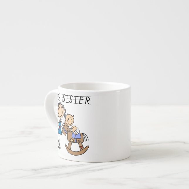 Big Sister With Baby Brother Gifts Espresso Cup (Front Left)