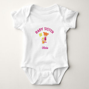 Big Sister with Baby Sister Custom Proud Sister Bodysuit