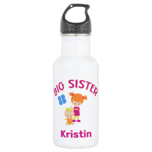 Big Sister with Baby Sister Personalized 532 Ml Water Bottle