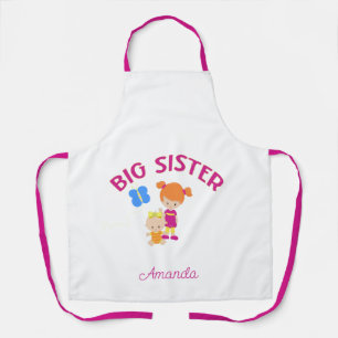 Big Sister with Baby Sister Personalized   Apron