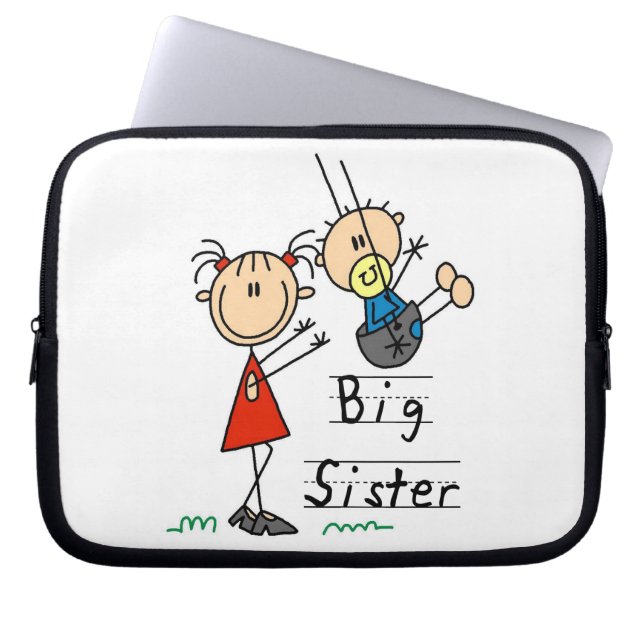 Big Sister with Little Brother Gifts Laptop Sleeve (Front)