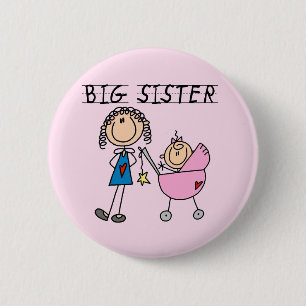 Big Sister with Little Sis Tshirts 2 Inch Round Button