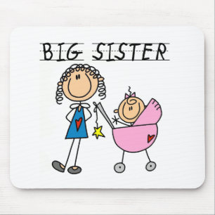 Big Sister with Little Sis Tshirts Mouse Pad