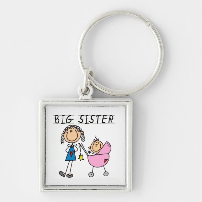 Big Sister With Little Sister Gifts Keychain (Front)