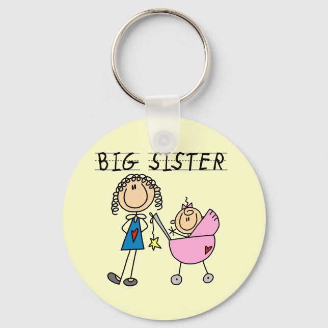 Big Sister With Little Sister T-shirts and Gifts Keychain (Front)