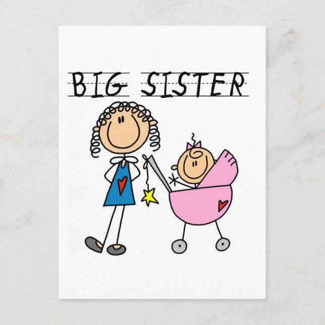Big Sister With Little Sister T-shirts and Gifts Postcard (Front)
