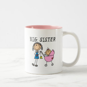 Big Sister With Little Sister T-shirts and Gifts Two-Tone Coffee Mug