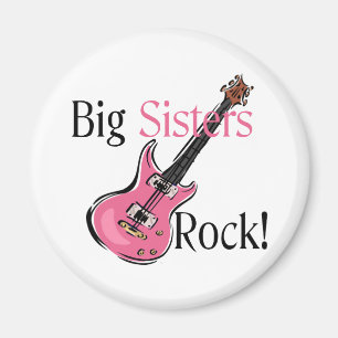 Big Sisters Rock Magnet