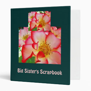Big Sister's Scrapbook binder Rose Flowers