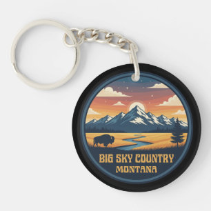 Big Sky Country Montana Keychain