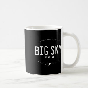 Big Sky Montana Graphic Distressed Vintage Snowboa Coffee Mug