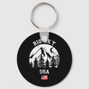 Big Sky Montana Ski Resort Alpine Skiing American Keychain