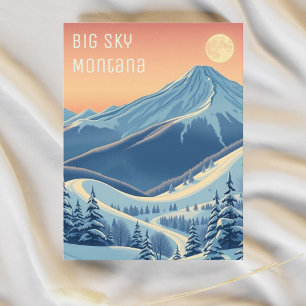 Big Sky Montana ski resort vacances Carte postale