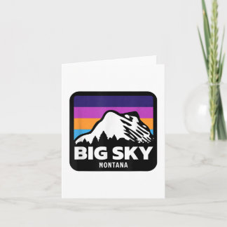 Big Sky Montana Skiing Snowboarding Family Ski T-s Card
