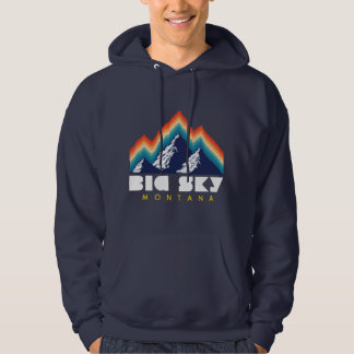 Big Sky Montana Usa Ski Resort 1980S Retro Hoodie