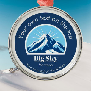 Big sky Montana USA yellowstone medal  Metal Ornament