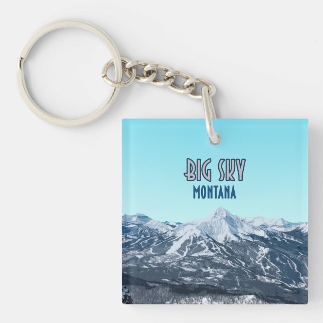 Big Sky Montana Vintage Keychain (Front)