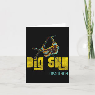 Big Sky Montana Vintage Skiing  Card