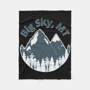 Big Sky Mt Mountains Hiking Climbing Camping And O Fleece Blanket