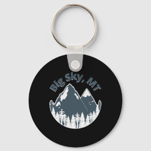 Big Sky Mt Mountains Hiking Climbing Camping And O Keychain