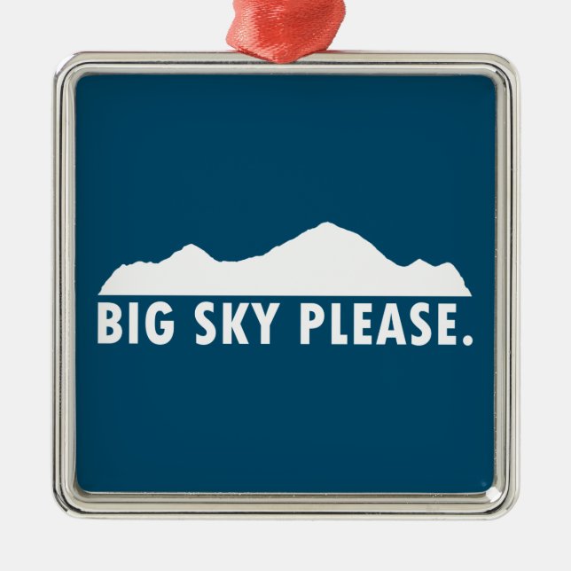 Big Sky Please Metal Ornament (Front)
