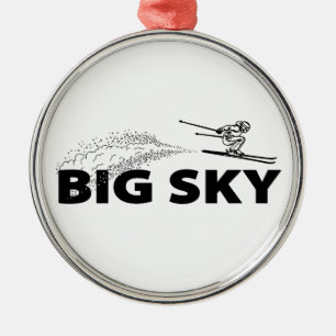 Big Sky Resort Montana Ski Jumper Metal Ornament