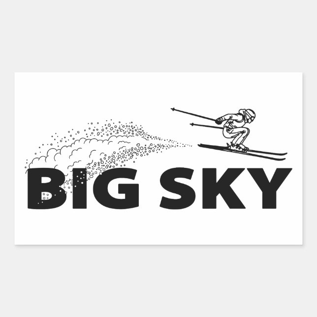 Big Sky Resort Montana Ski Jumper Sticker (Front)