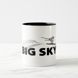 Big Sky Resort Montana Ski Jumper Two-Tone Coffee Mug