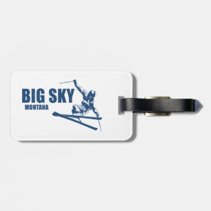 Big Sky Resort Montana Skier Luggage Tag