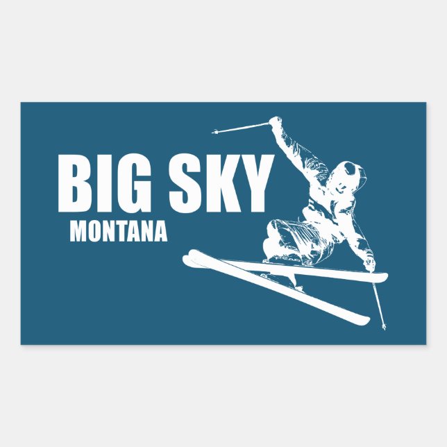 Big Sky Resort Montana Skier Sticker (Front)