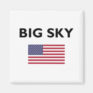 Big Sky USA American Flag Light-Color Magnet