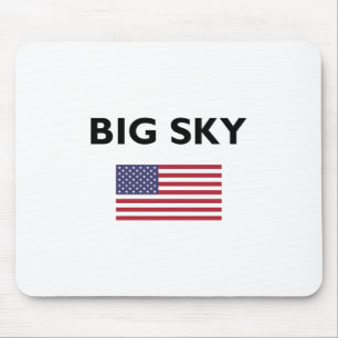 Big Sky USA American Flag Light-Color Mouse Pad