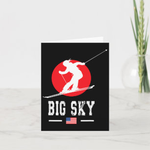 Big Sky Usa Ski Resort Rocky Mountains American Sk Card