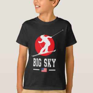 Big Sky Usa Ski Resort Rocky Mountains American Sk T-Shirt