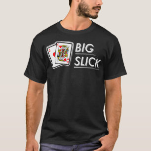 Big Slick Poker Hand Ace King Of Hearts  T-Shirt