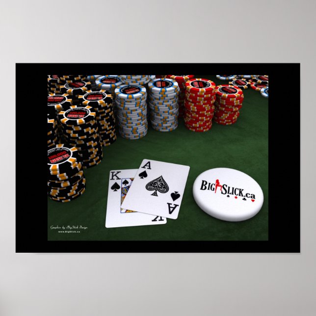 Big Slick - Spades w\BigSlick Dealer Button Poster (Front)