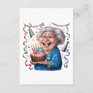 Big Smile Granny Birthday Enclosure Card