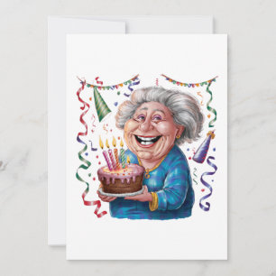 Big Smile Granny Birthday Invitation