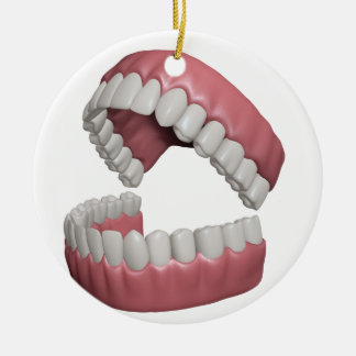 big smile teeth ceramic ornament