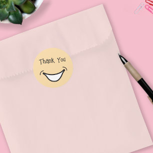 Big Smiles Cute and Colourful Thank You Sticker