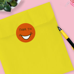 Big Smiles Cute and Colourful Thank You Sticker