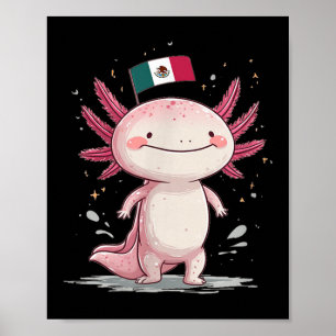 Big Smiling Axolotl Costume Poster