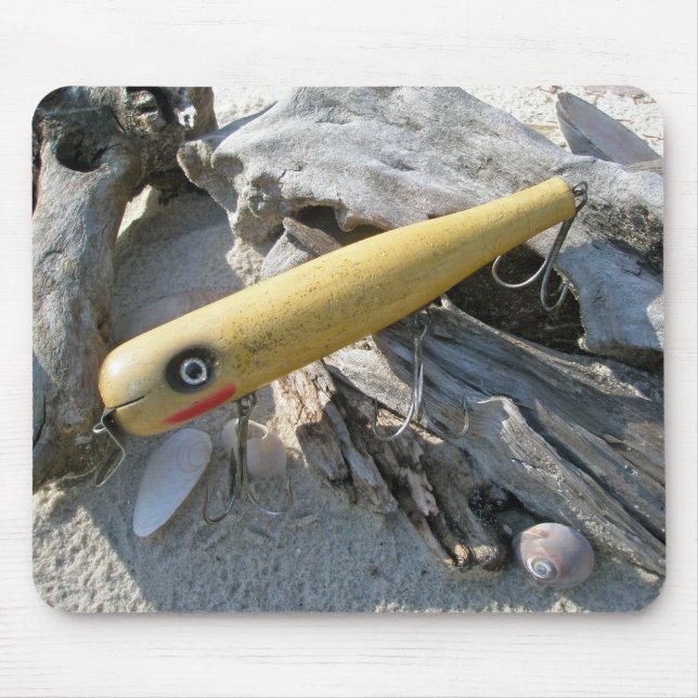 Big Snook Vintage Lure Mousepad (Front)