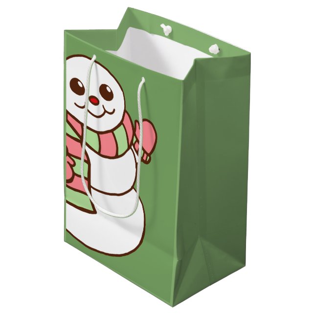 Big Snowman Gift Bag (Front Angled)
