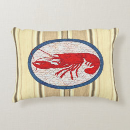 Big Spiny Rock Lobster Decorative Pillow