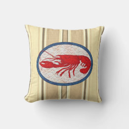 Big Spiny Rock Lobster Throw Pillow