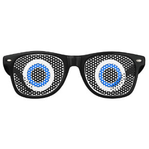 Big Spooky Blue Eyes Halloween Costume Party Retro Sunglasses